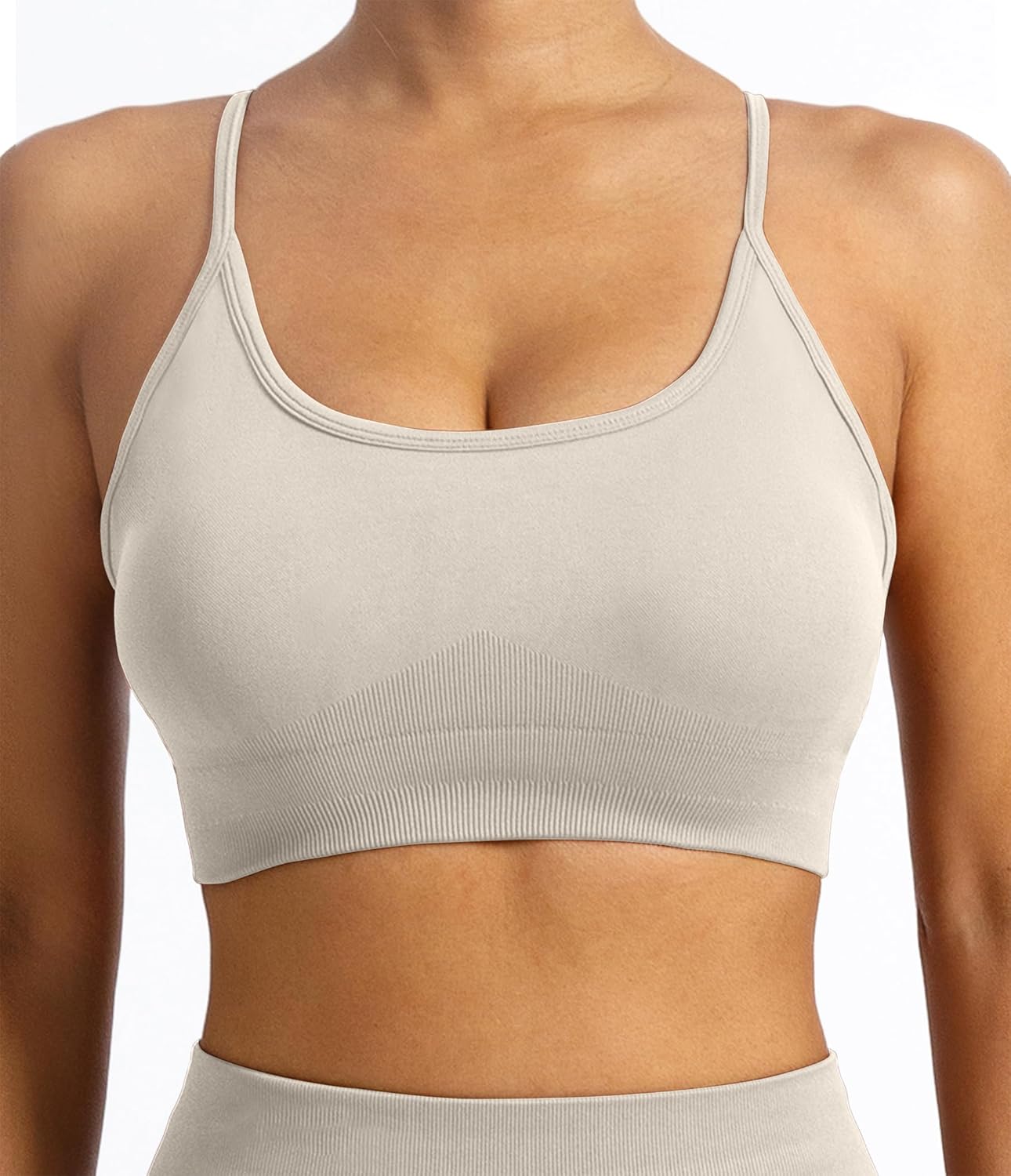 Women's Sports Bras Tie-dye Seamless Workout Criss Cross Gym Yoga Strappy Crop Bra - Image 3