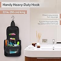 Vista 2 de Wayfarer Supply - Bolsa de aseo para colgar Kit de viaje plegable, negro, M