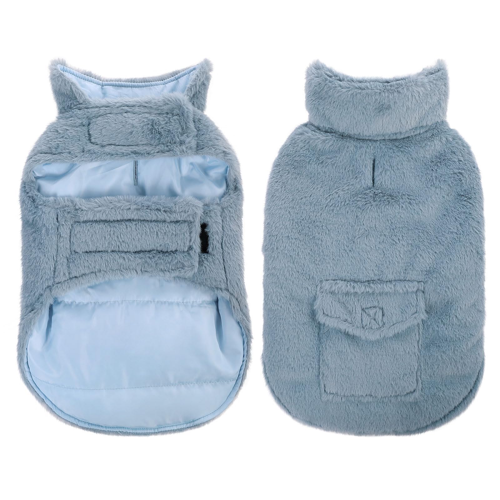 CITÉTOILE Cappottino Cani, Calda Cappotto Antivento per Cani, Giacca Invernale Calda, Giacca Antivento per Cani di Piccola Taglia Grande Media, Blu, XXL