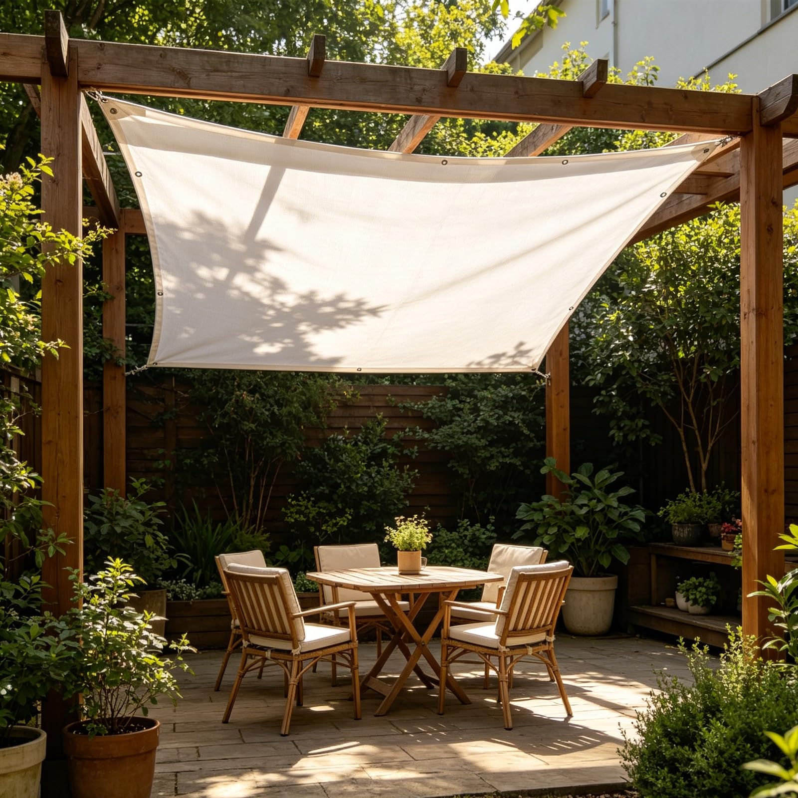 Filet d'ombrage rectangle blanc avec pare-soleil de jardin respirant pour serre