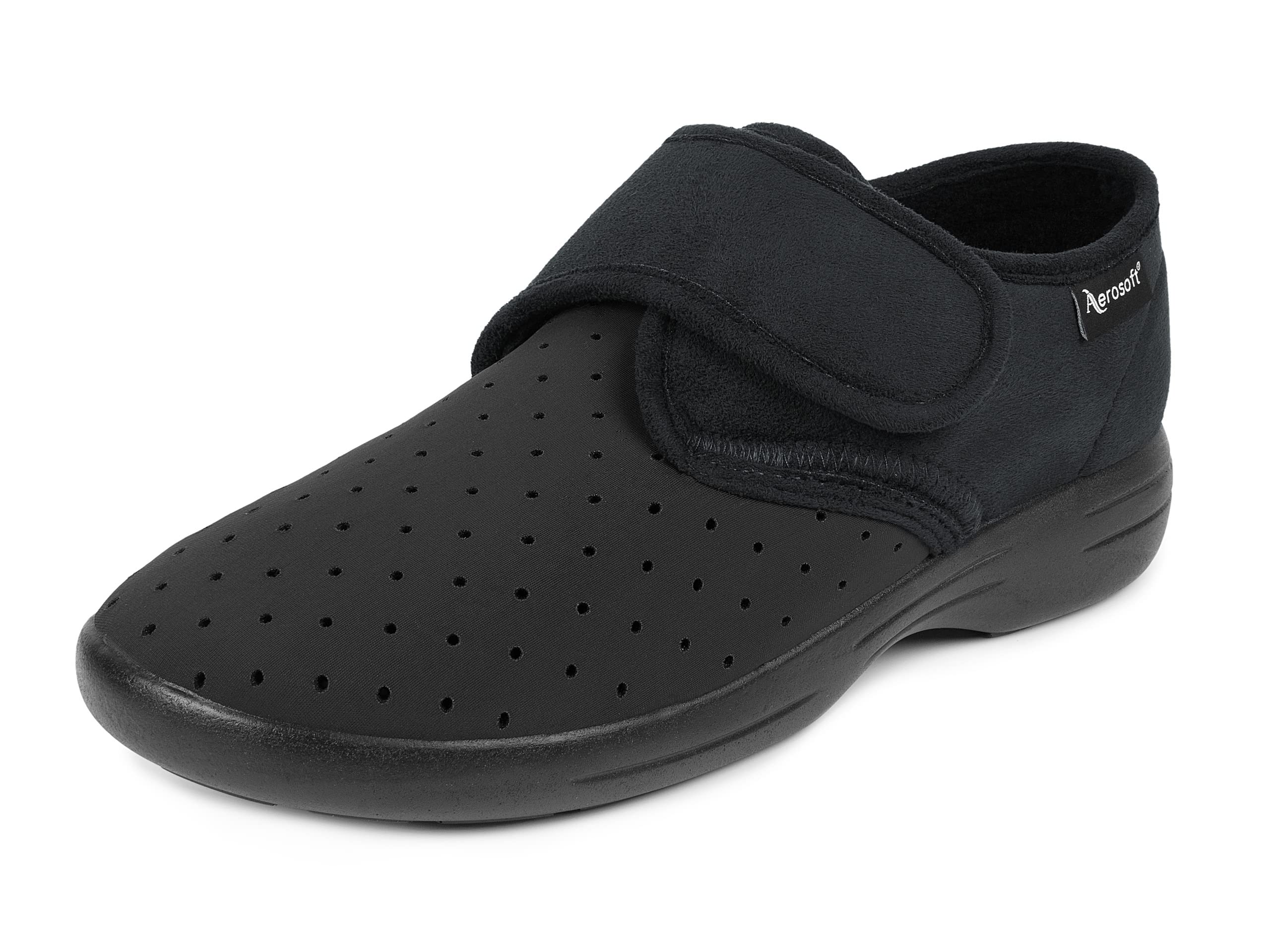 Aerosoft Stretch 10 Klett-Hausschuh Damen & Herren – leicht, Wechselfußbett, Weite G–H, rutschhemmend