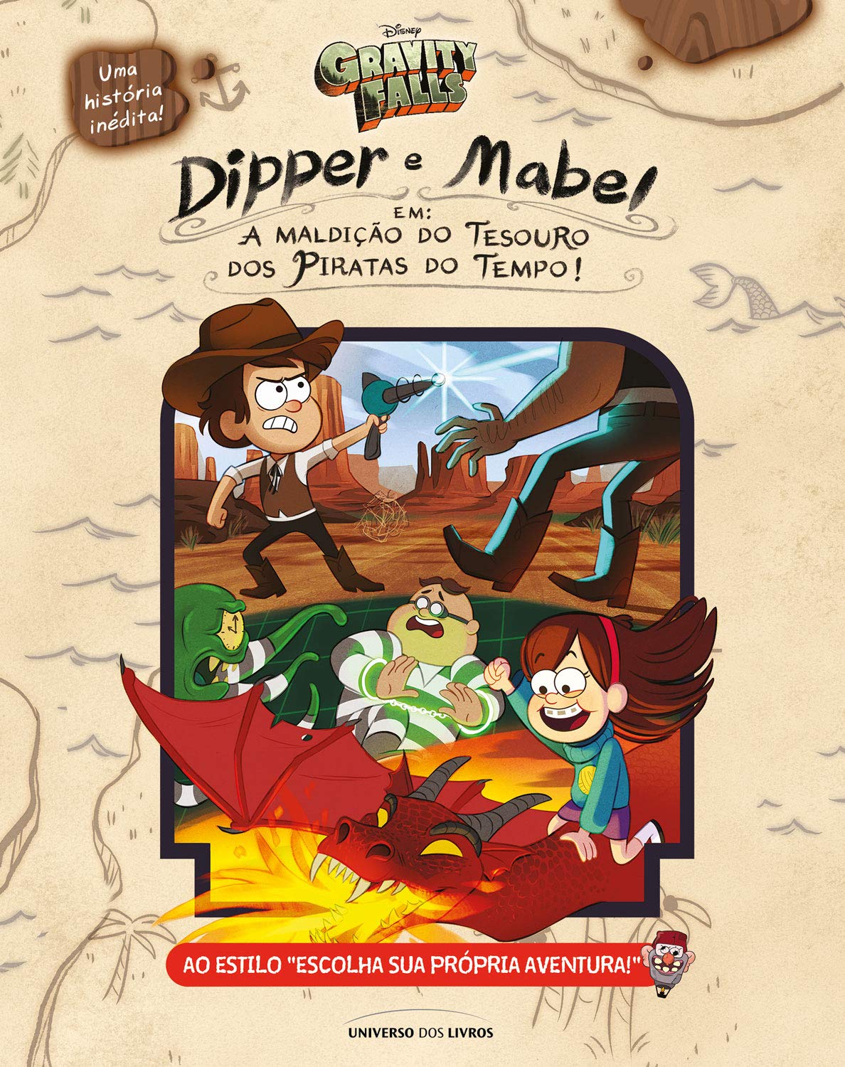 Dipper E Mabel Em "a Maldição Do Tesouro Dos Piratas Do Tempo!" Hardcover – January 1, 2019