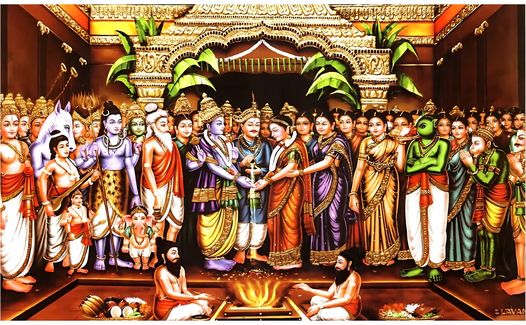 Sri Yagnaa - Srinivasa Kalyanam wedding Backdrop - M 37 - Backdrop for Kalyanam (8 * 5 Ft) (B0BTZ4YXKH) Amazon Price History, Amazon Price Tracker