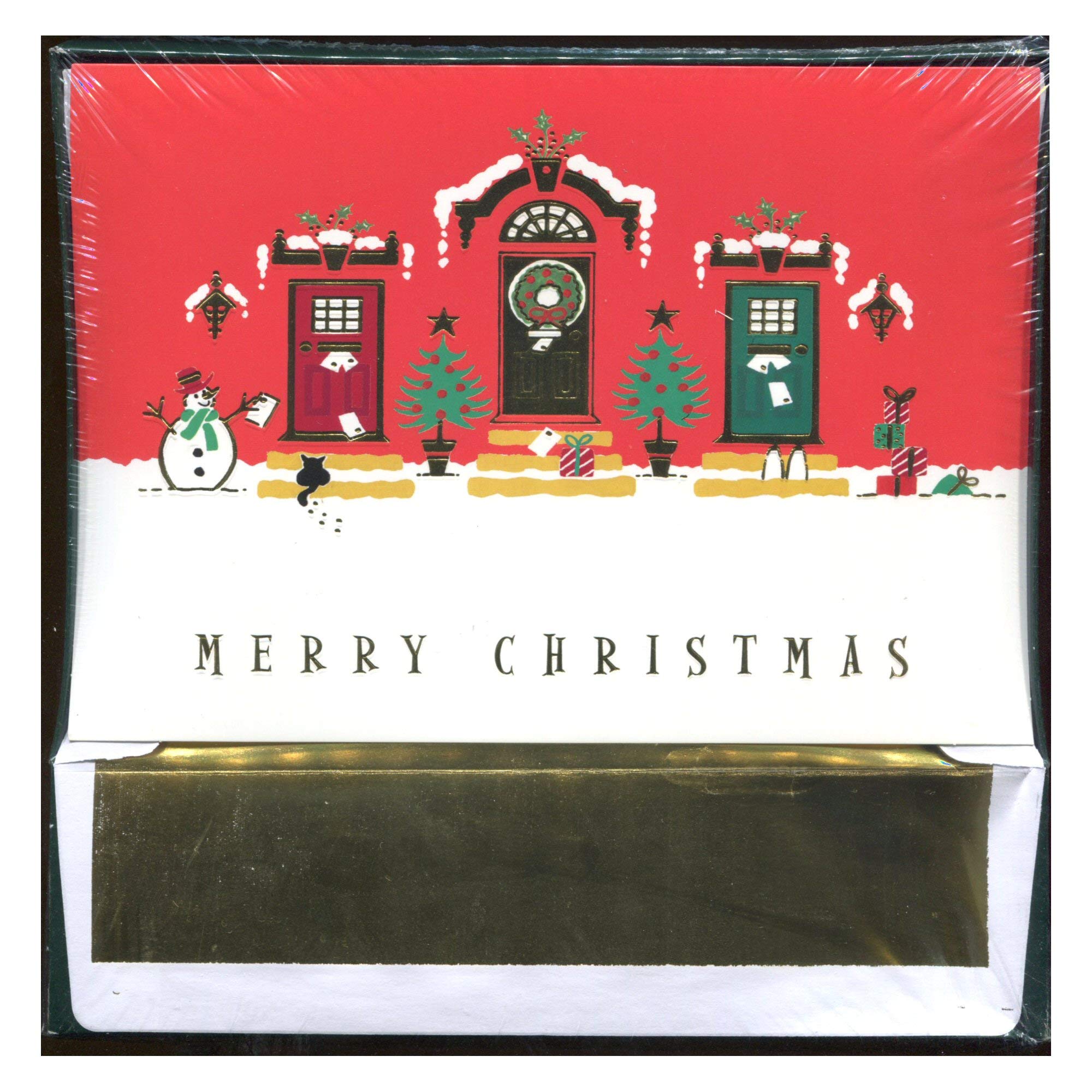 Weihnachtskarten Set 24 Stück – 8 Designs Mit Goldfolie, 15 X 10 Cm, Mit Umschlägen