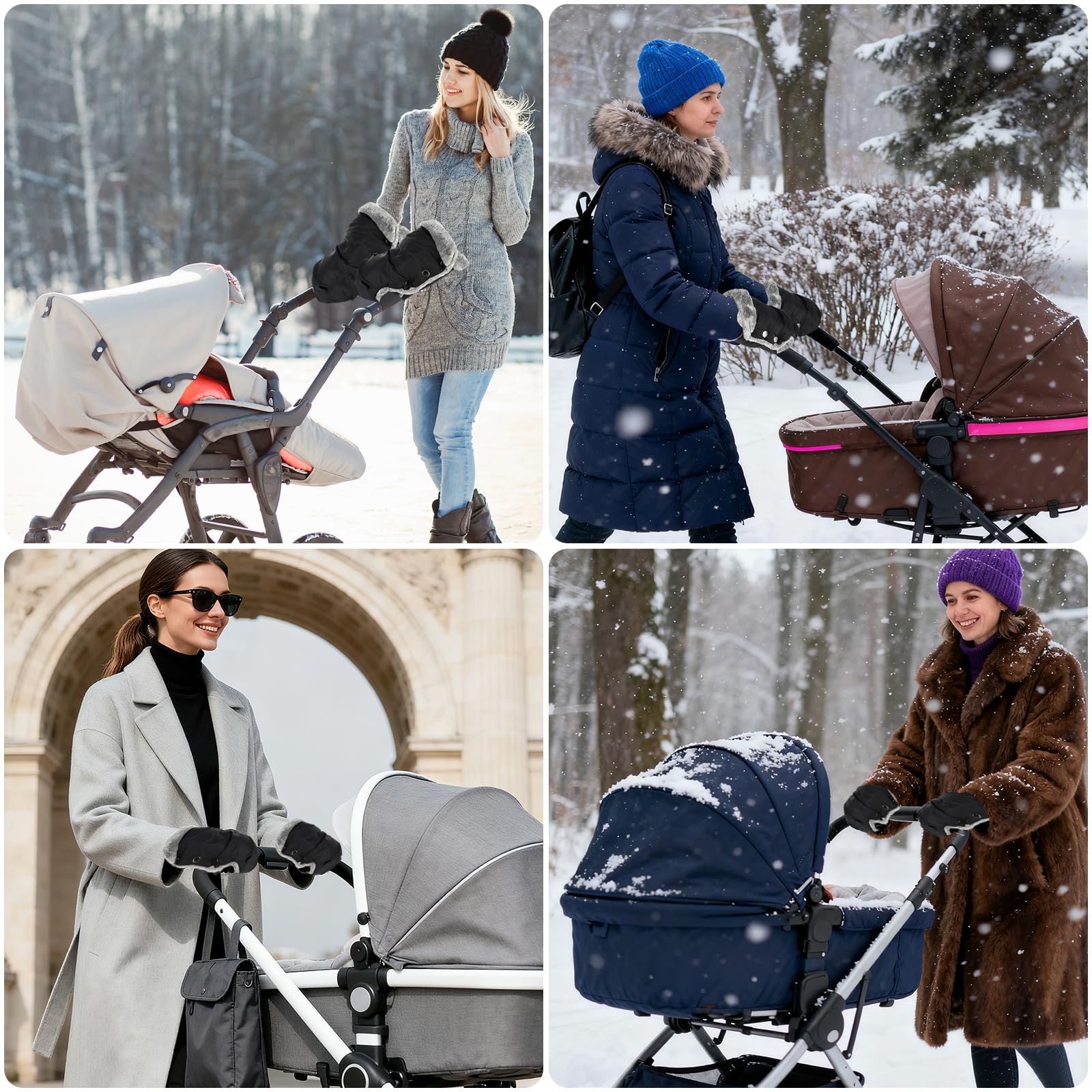 Guanti Passeggino Scaldamani per Passeggino, Scaldamani Passeggino, Antigelo Guanti Manicotto Guanti impermeabili,Impermeabili e Antiscivolo, Lavabile in Lavatrice,Accessori Passeggino Inverno