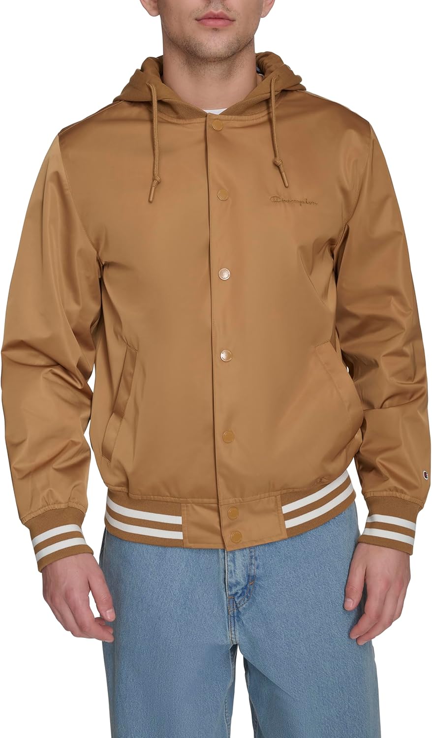 Champion mens Champion Men's Lightweight Varsity Jacket With Jersey Hood