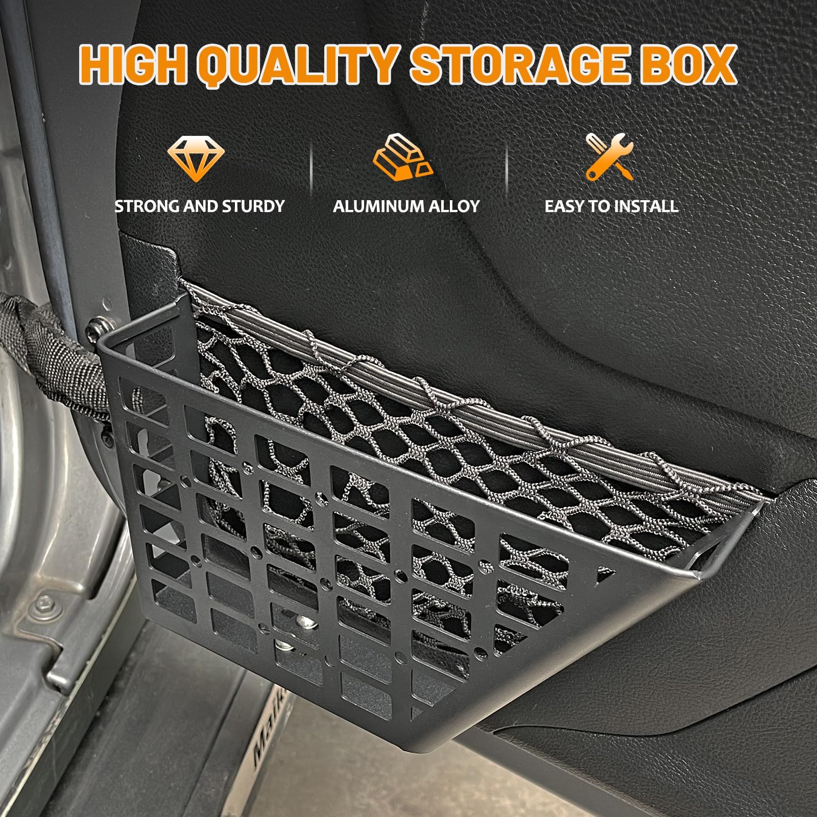 Metall Haustür Lagerung Taschen, Türseite Einfügung Organizer Box für 2007-2018 Jeep Wrangler JK JKU 2/4 Tür Edelstahl Neueste Aufrüstung