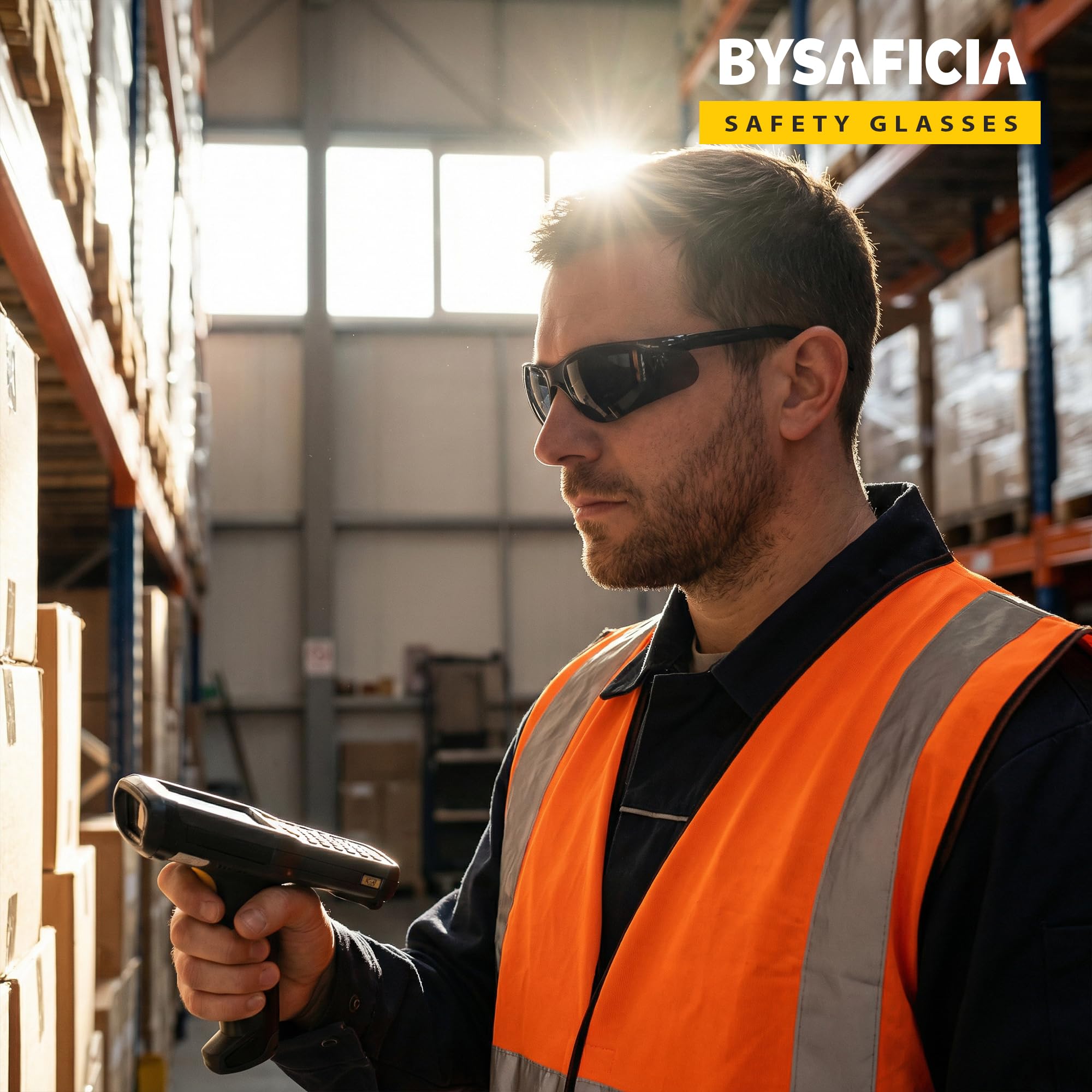 Paquete de 24 lentes de seguridad para hombres y mujeres (lentes de seguridad transparentes y lentes protectores tintados), lentes de policarbonato resistentes a los arañazos, gafas de protección