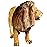 FUNSHOWCASE African Jungle Animals Male Africa Lion Toy Figure Realistic Plastic Figurine Height 2.6-inch