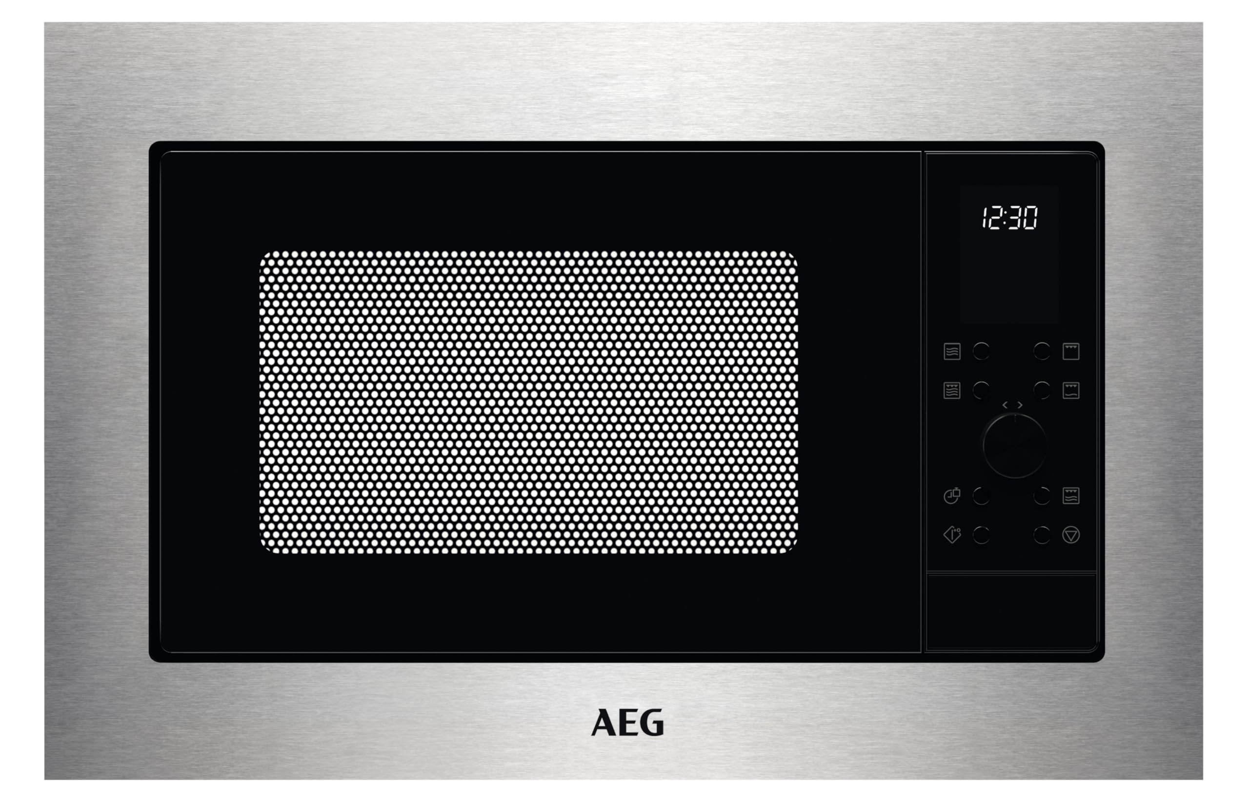 AEG MSE2527DM Built-In Microwave with Grill - 25L Capacity - 900W Microwave Power - 1000W Grill Power - Touch Control - Stainless Steel MSE2527DM