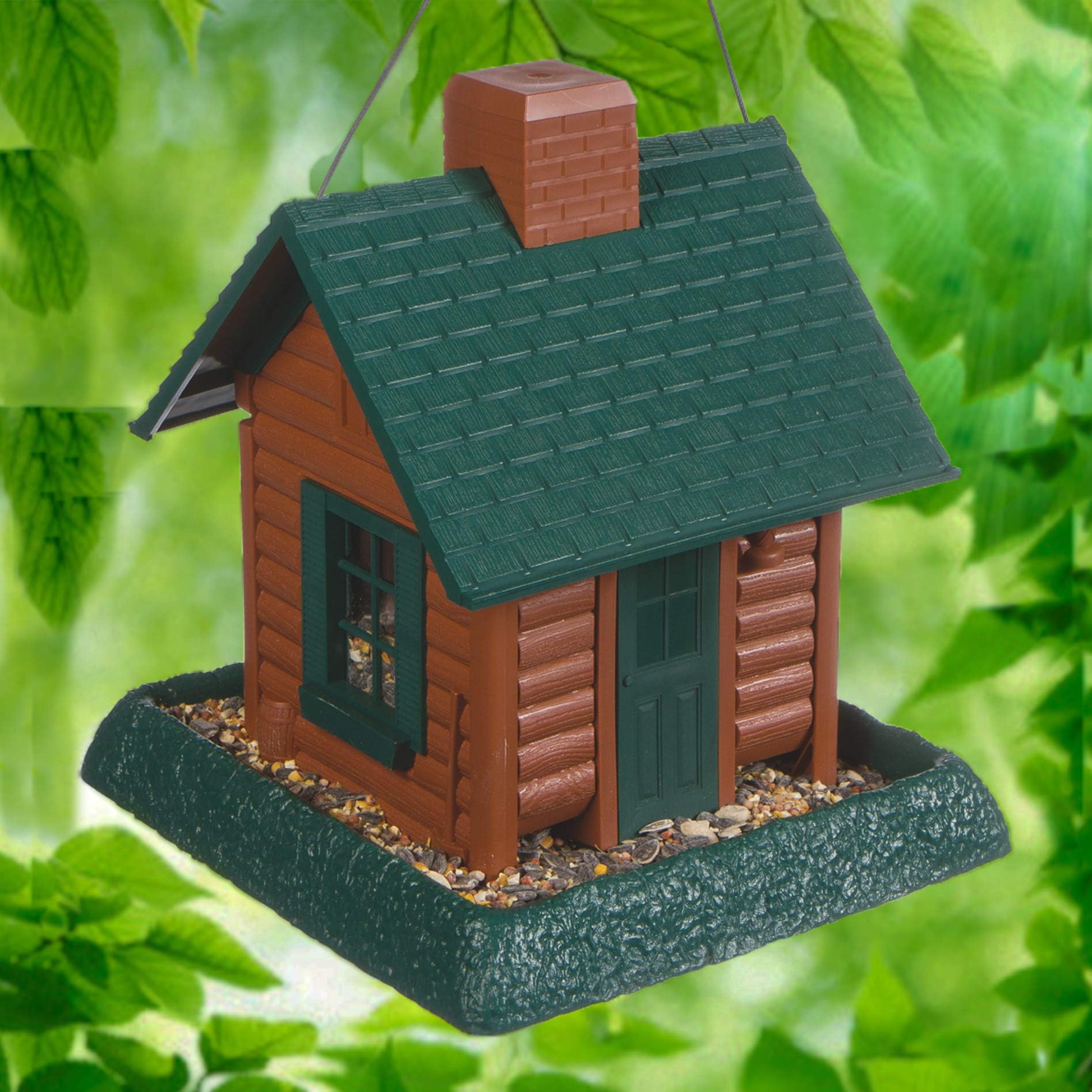 Log Cabin Birdfeeder