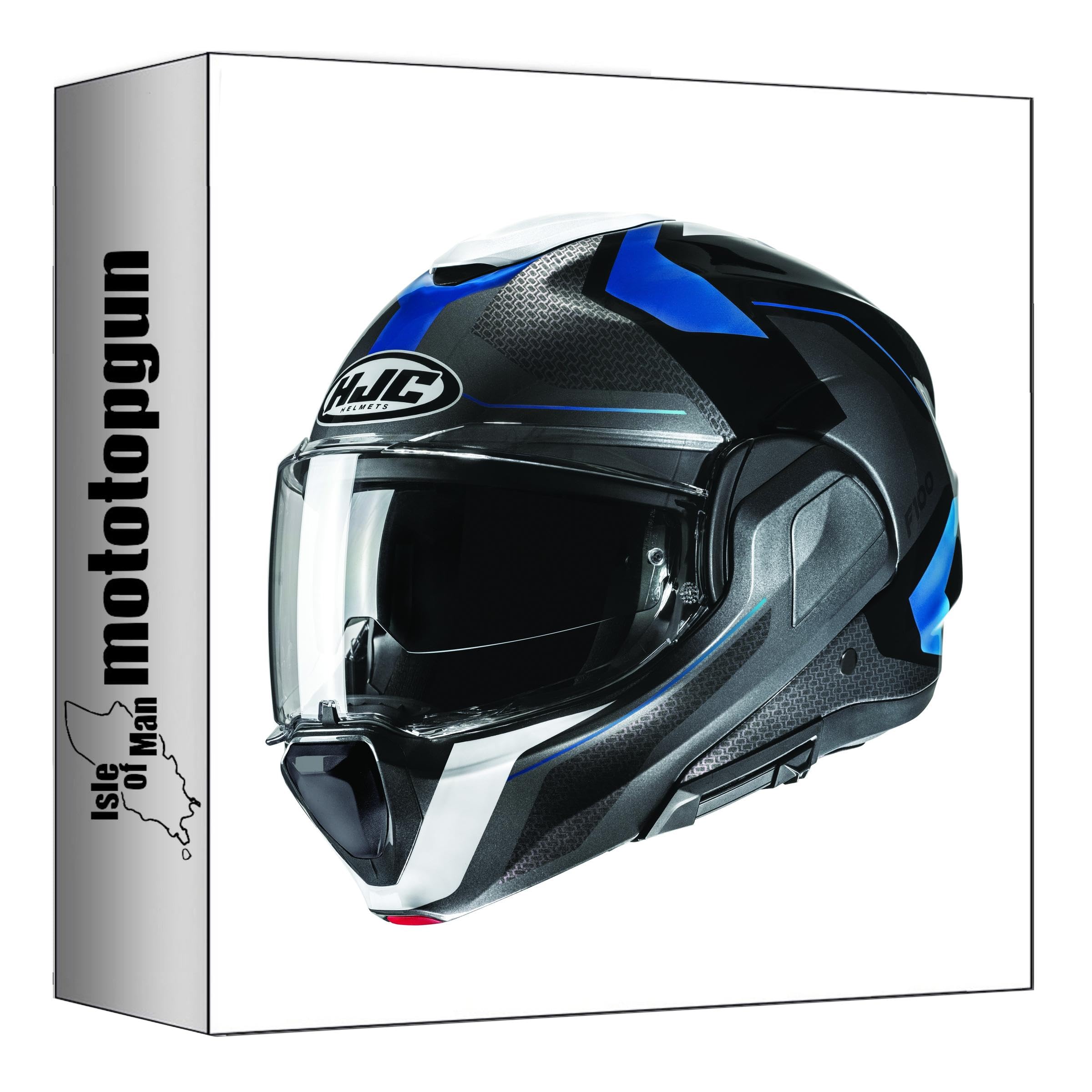 Casque modulable HJC F100 Bios MC2 taille M idéal pour leツーリング - 3