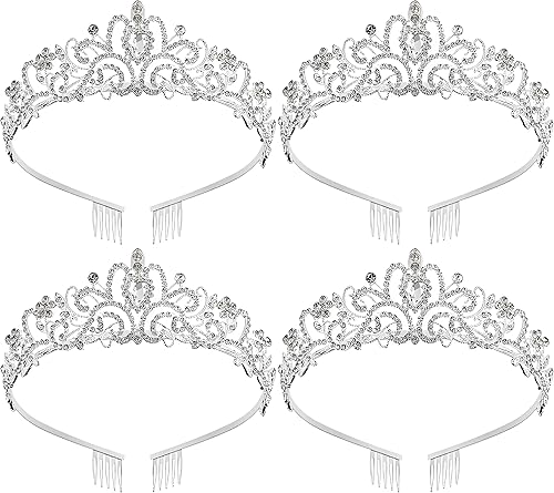 Miniatura 34 de Corona de princesa para mujer, tiaras de reina de cristal para niñas, accesorios para el cabello de novia, regalos para cumpleaños, boda
