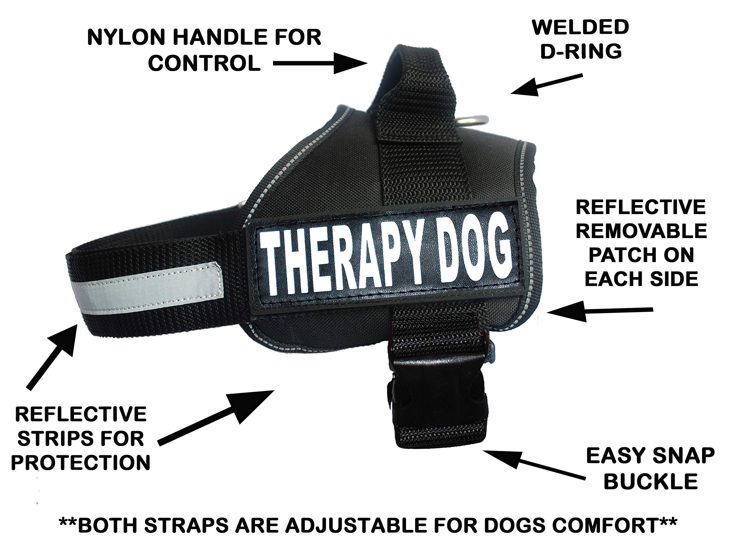 Terapia Cane Harness Servizio Giubbotto da Lavoro Giacca, Acquisto Viene fornito con 2 Terapia Cane Riflettente Rimovibile Patches. Si prega di Misurare Il Cane Prima Di