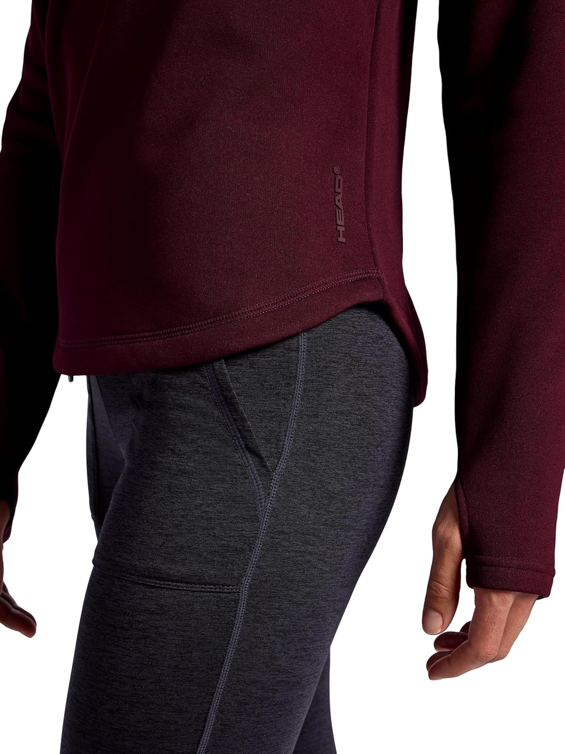 HEAD womens Cowl Hooded Raglan Sweatshirt, Slim Fit, Soft Heavyweight Faux Fur Polyester Fleece - Image 6