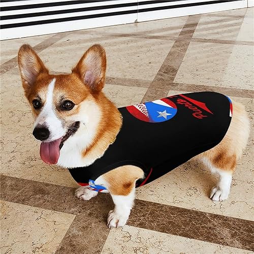 Miniatura 5 de Camiseta sin mangas para mascotas con pelota de béisbol de Puerto Rico, camiseta sin mangas para cachorros, gatos, S