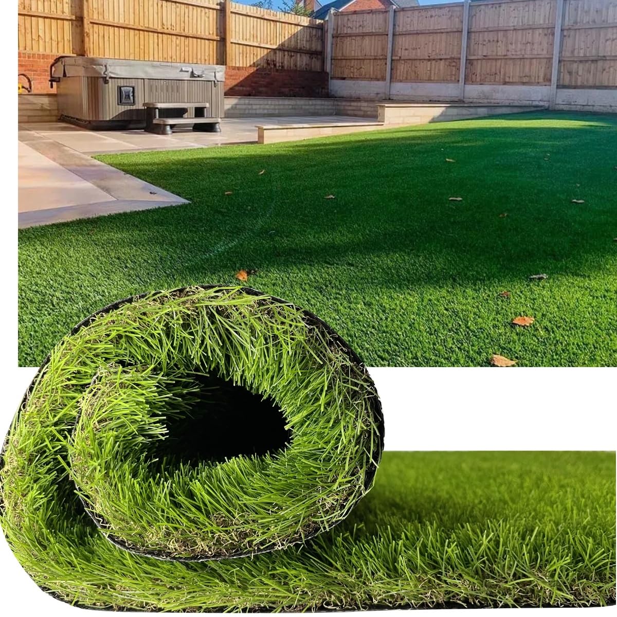 Petgrow Luxurious Artificial Grass Realistic Turf 3 X 10 Feet,1.57 Inch Pile Height Ultrathick Indoor/Outdoor Dog Fake Faux Grass,Synthetic Grass Rug