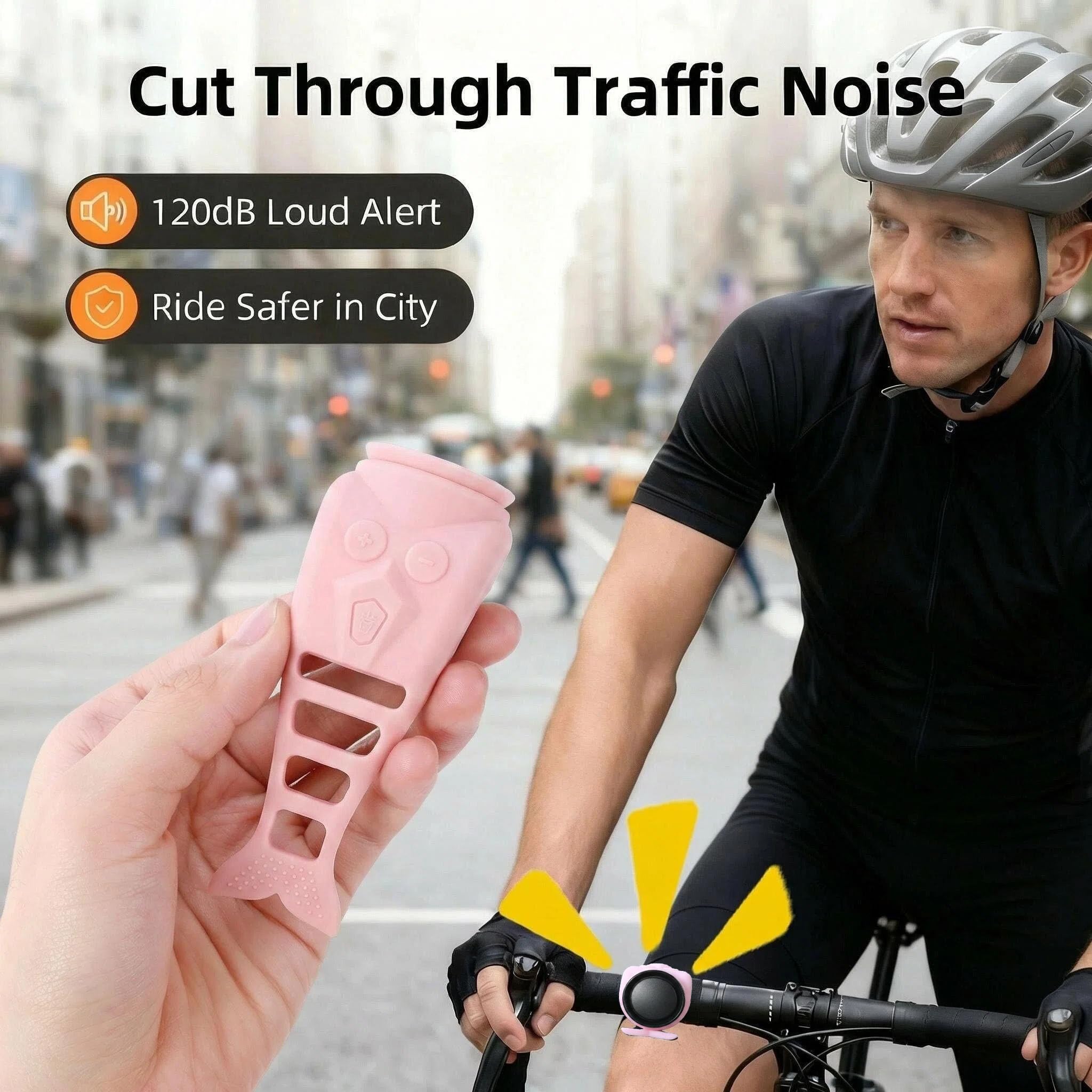 Clacson elettrico per bici da 120 dB, accessori di facile installazione per mountain bike, scooter, e-bike, go kart