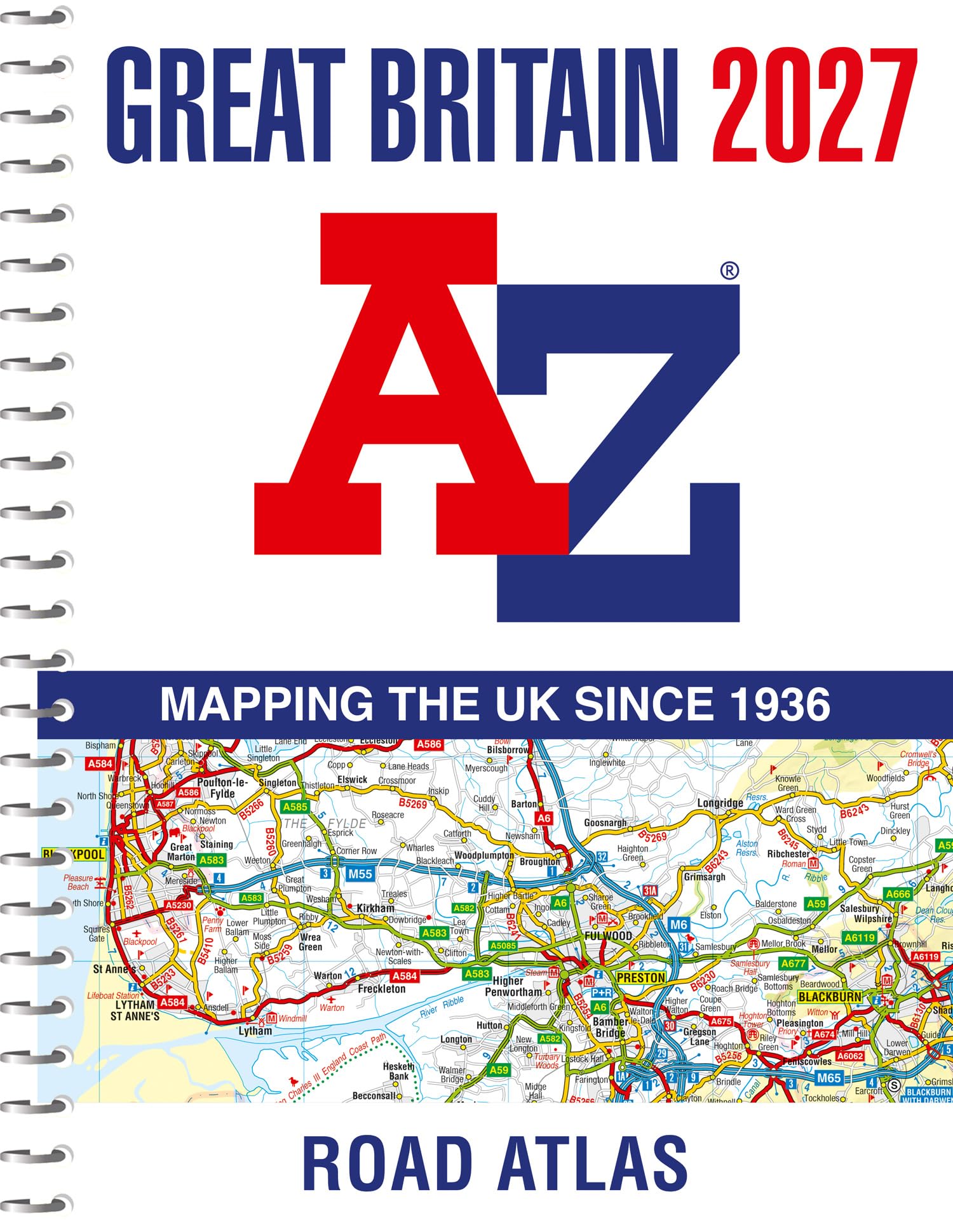 A -Z Great Britain Road Atlas 2027 (A4 Spiral): Easy to read map of Great Britain