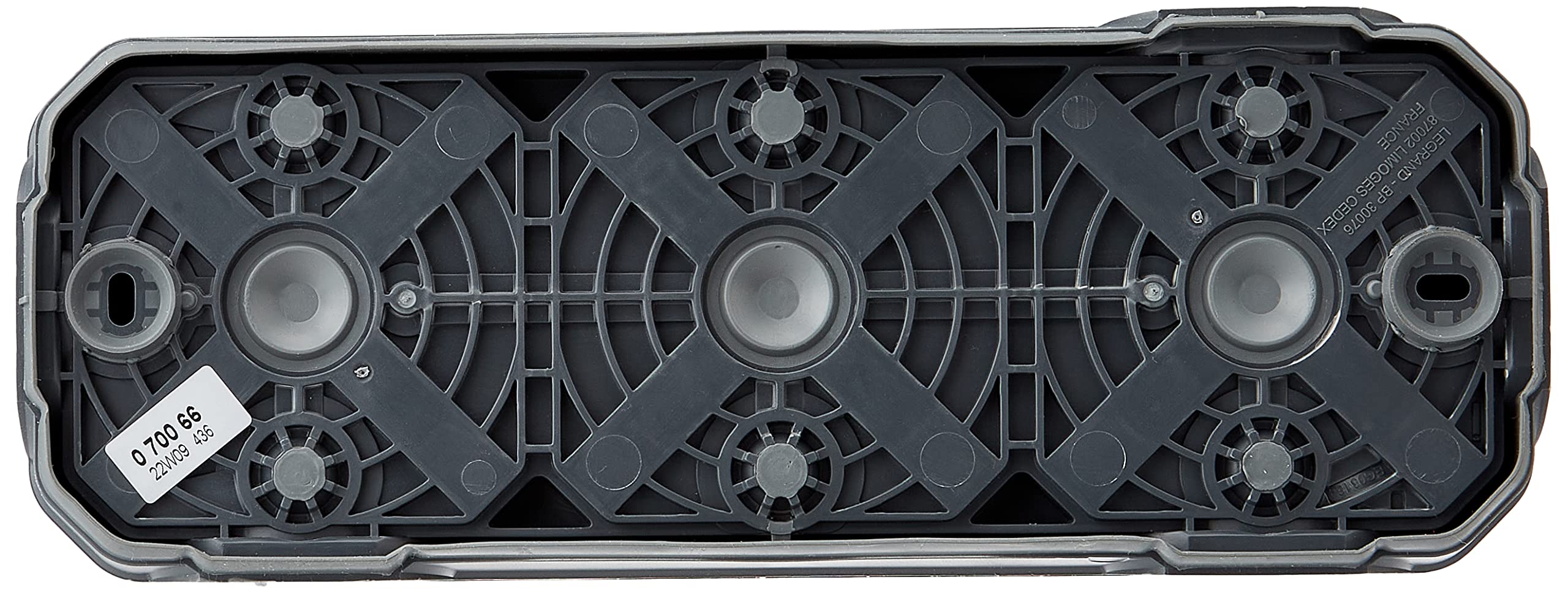Legrand Plexo Triple Prise de Courant avec Terre Étanche 16A 250V Montage Apparent Horizontal Anthracite