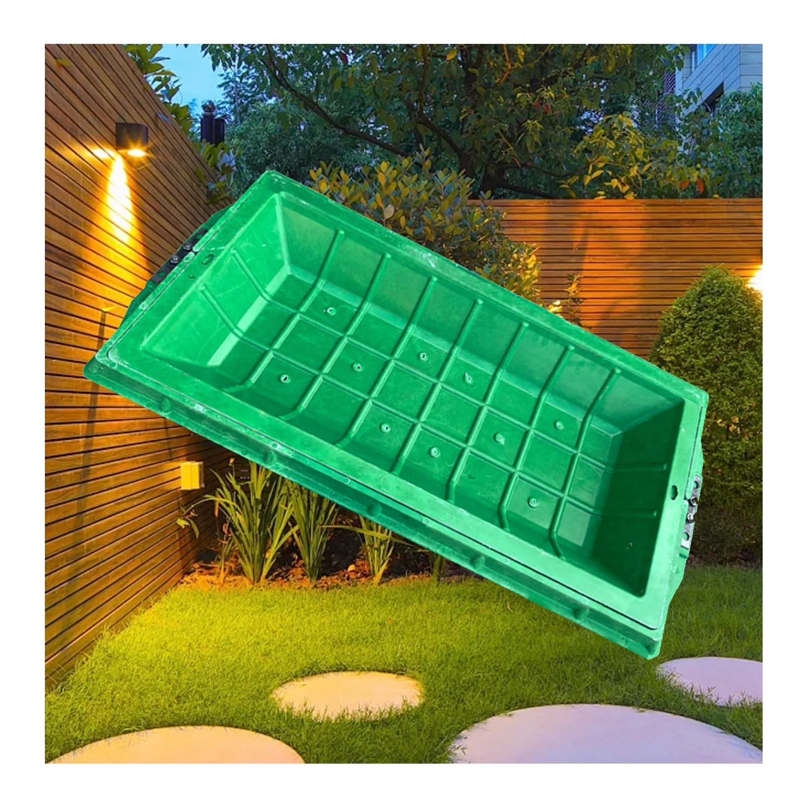 GBRSXYIP Invisible Round Plastic Manhole Cover -SMC Sheet Pressure & Bending Resistant 39.4 x 19.7 IN (B100*50CM) for Heavy-Duty Applins