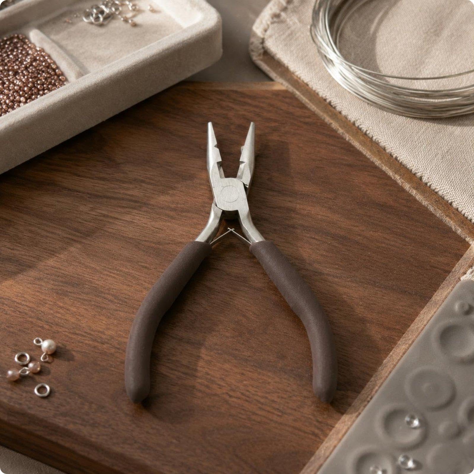 6 Piezas Alicates de Joyería Alicates de Corte Mini Alicates de Punta Alicates Redondos con Acero Y Plástico Agarre Seguro Y Corte Limpio Adecuados Pa, 6 piezas