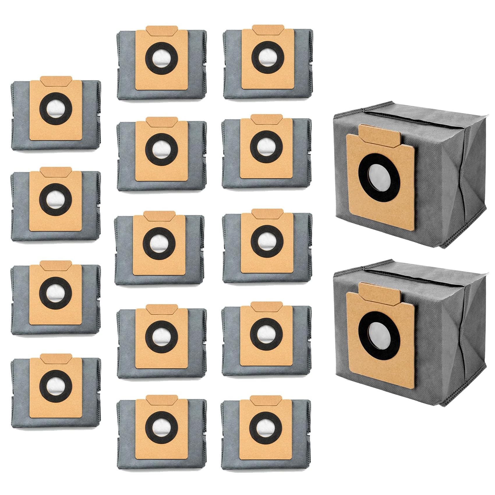 Paquete de 16 bolsas de polvo para aspiradoras Eufy Clean X8/X8 Pro/X10 Pro Omni Robot, estación autovaciada, bolsas de repuesto desechables de gran capacidad