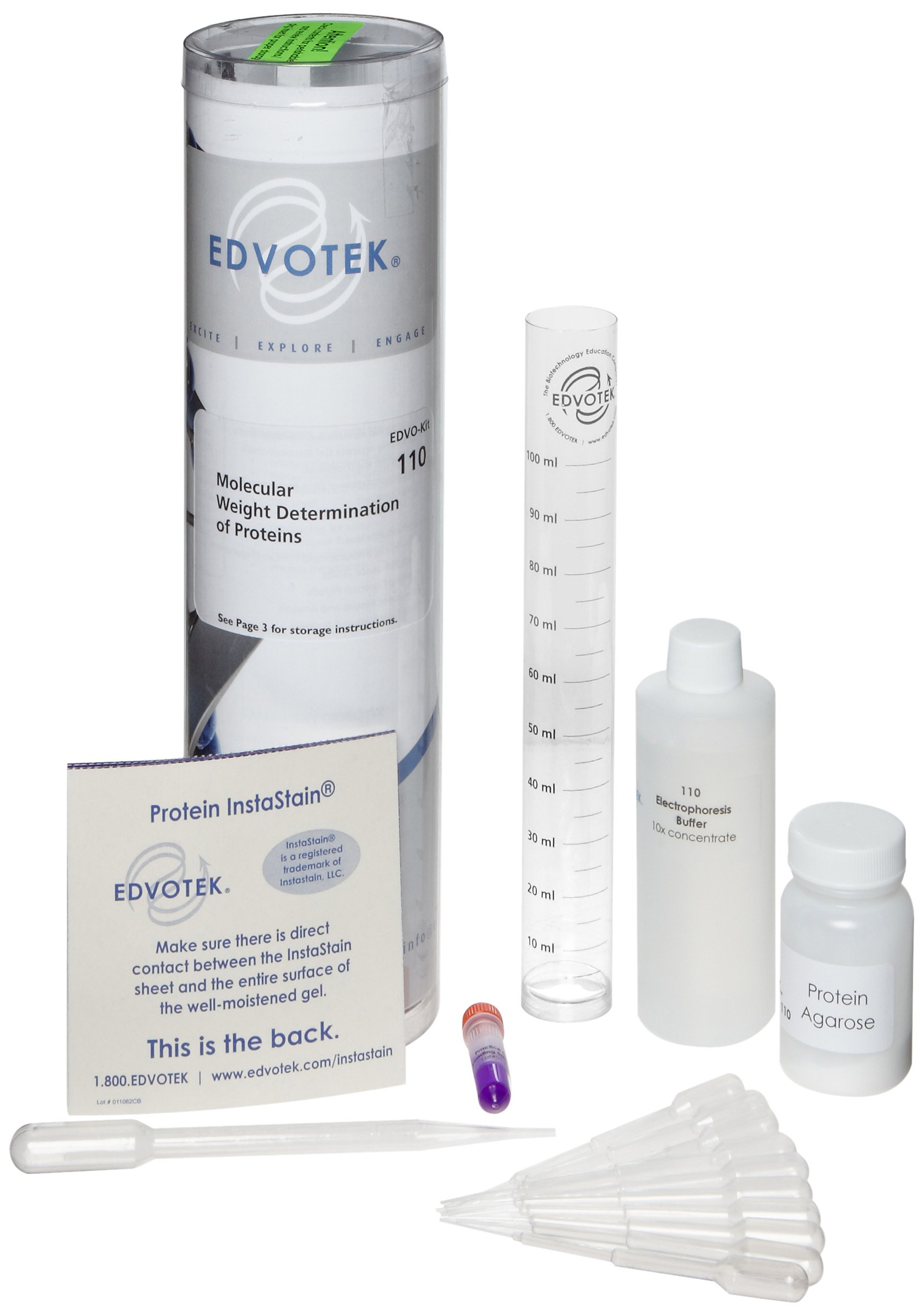 Edvotek 110 Molecular Weight Determination of Proteins (Agarose-based), For 4 Gels