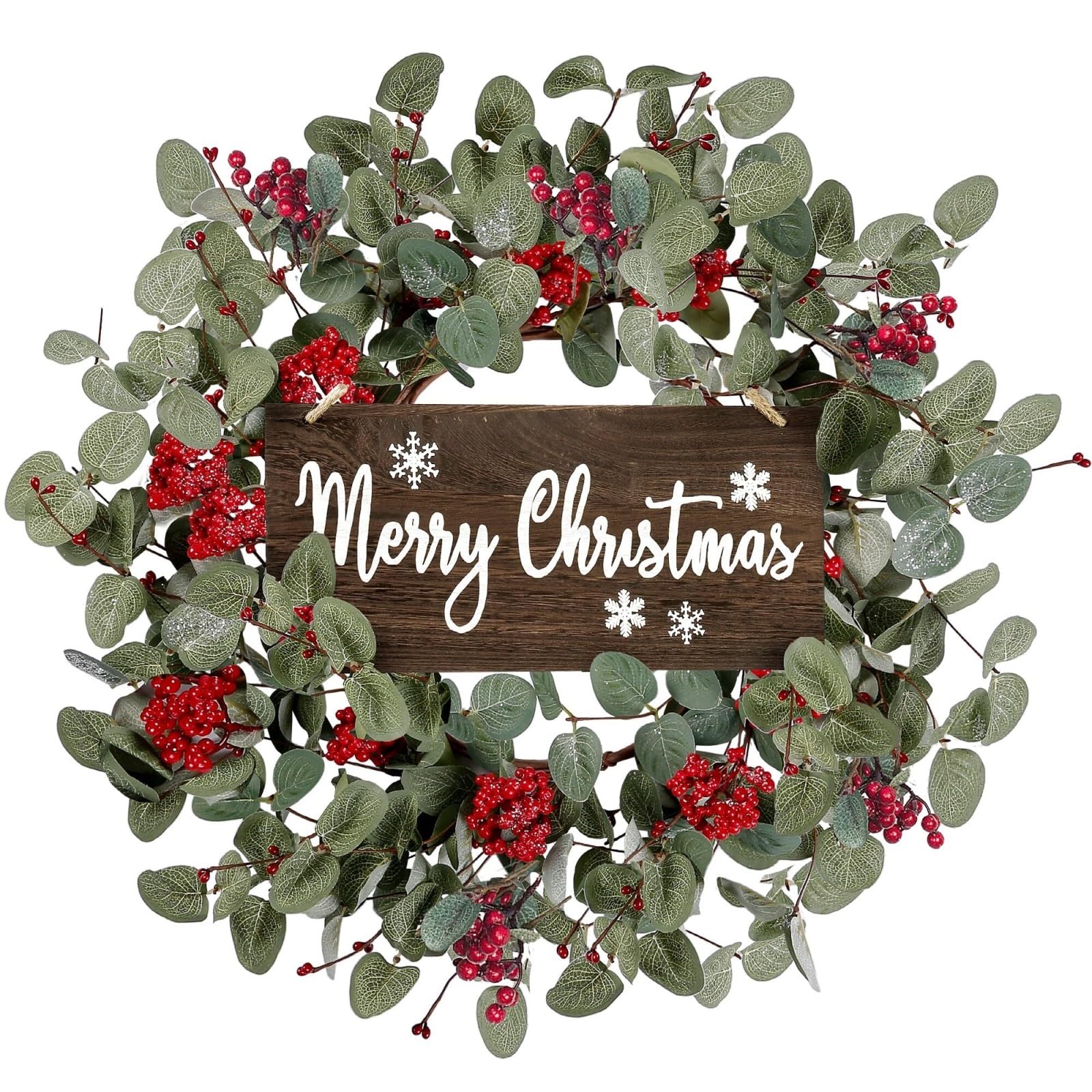 Winterkranz Dekokranz Künstlicher Weihnachtskranz, Winterkranz, Weihnachtsschmuck, Außendekoration Adventskranz Christbaumschmuck