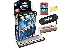 Key Of G Big River Harp Harmonica Set Includes Zip Case, Manual, Polishing Cloth