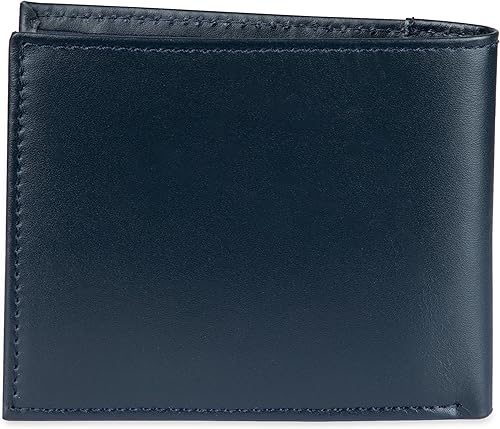 Vista 39 de Tommy Hilfiger Cartera de piel auténtica para hombre con ventana de identificación y múltiples ranuras para tarjetas Negro Cambridge