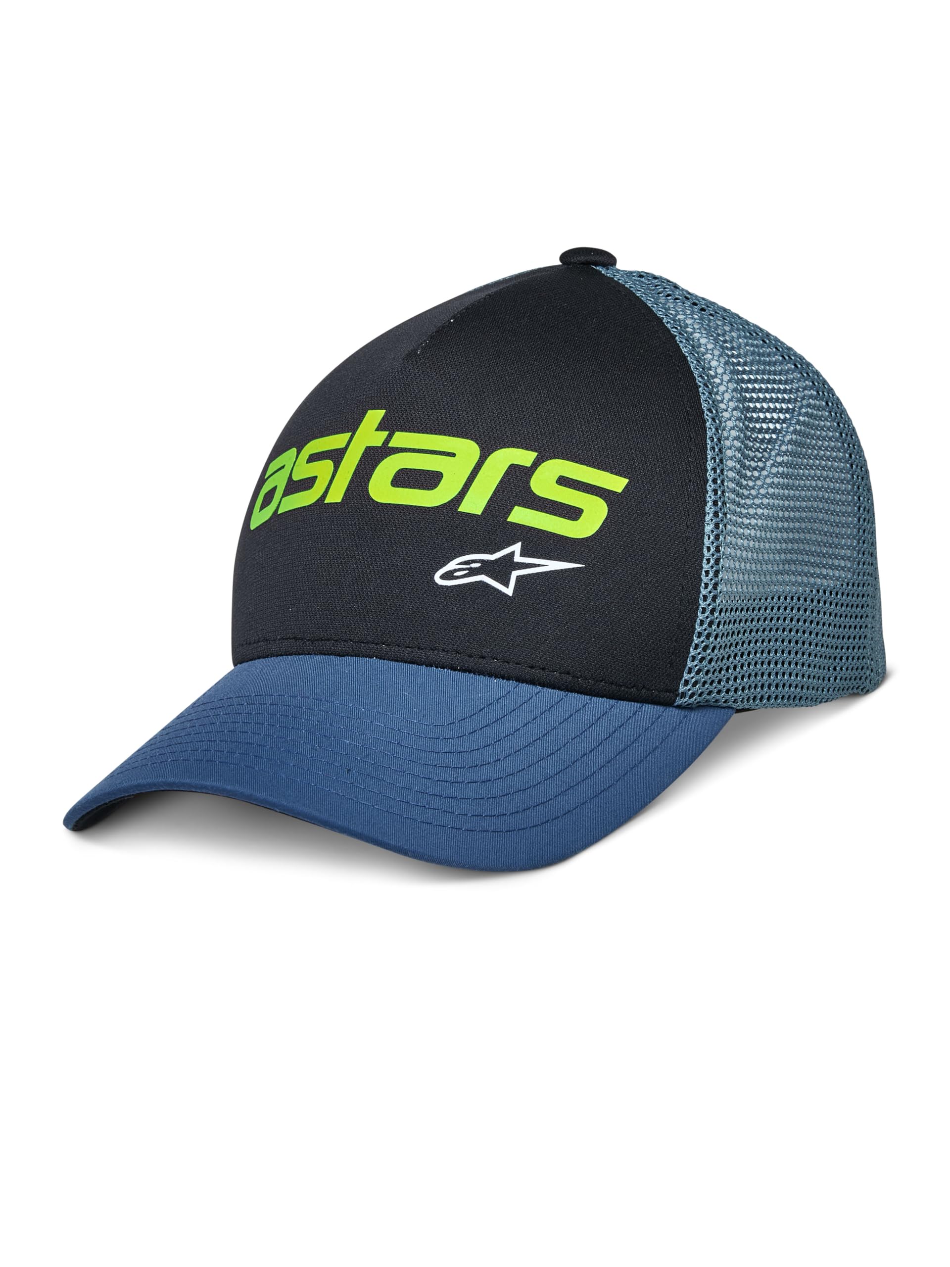 Alpinestars Men's Vital Trucker Hat Baseball Cap, Black/Blue/Green, One Size
