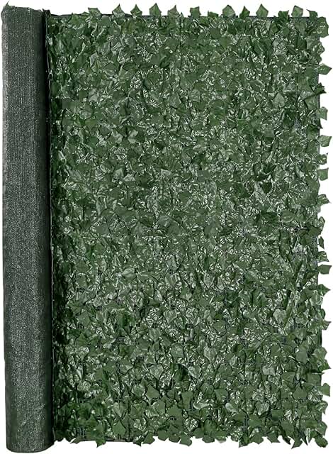 VEVOR Artificial Ivy Privacy Fence Screen, 96 x 72 in Faux Ivy Vine Leaf...