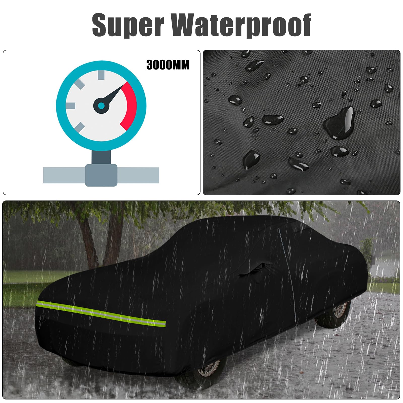 Waterproof Car Cover Compatible with 1993-1997 Honda Del Sol Civic Del Sol Accessories All Weather Classic Car Covers — view 2