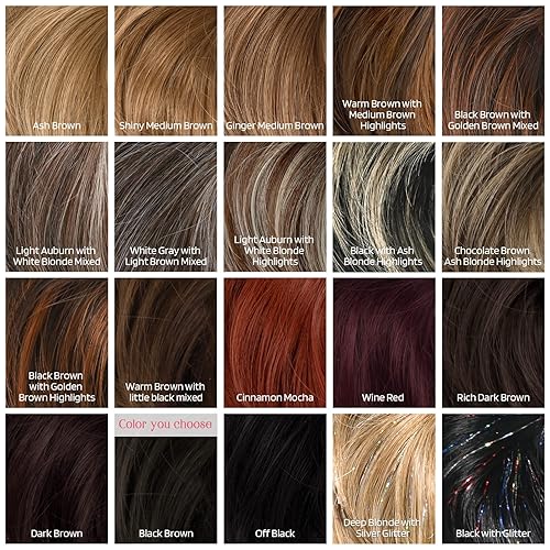 Miniatura 5 de HOOJIH - Extensiones de cabello superlargas estilo rodete alborotado, cabello recogido, pelo ondulado, cola de caballo con banda elástica para