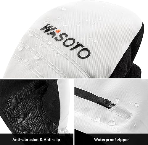 Miniatura 4 de Heated Mittens Gloves for Women Men 7.4V Battery 22.2Wh Electric Rechargeable Waterproof Ski Gloves for Winter Outdoor Work Skiing Snowboarding