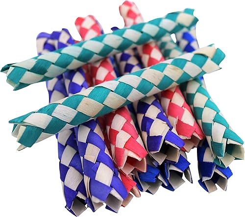 Miniatura 3 de Trampas de dedos chinas clásicas de bambú (5 pulgadas) para niños y adultos (claro, multicolor (paquete de 12)