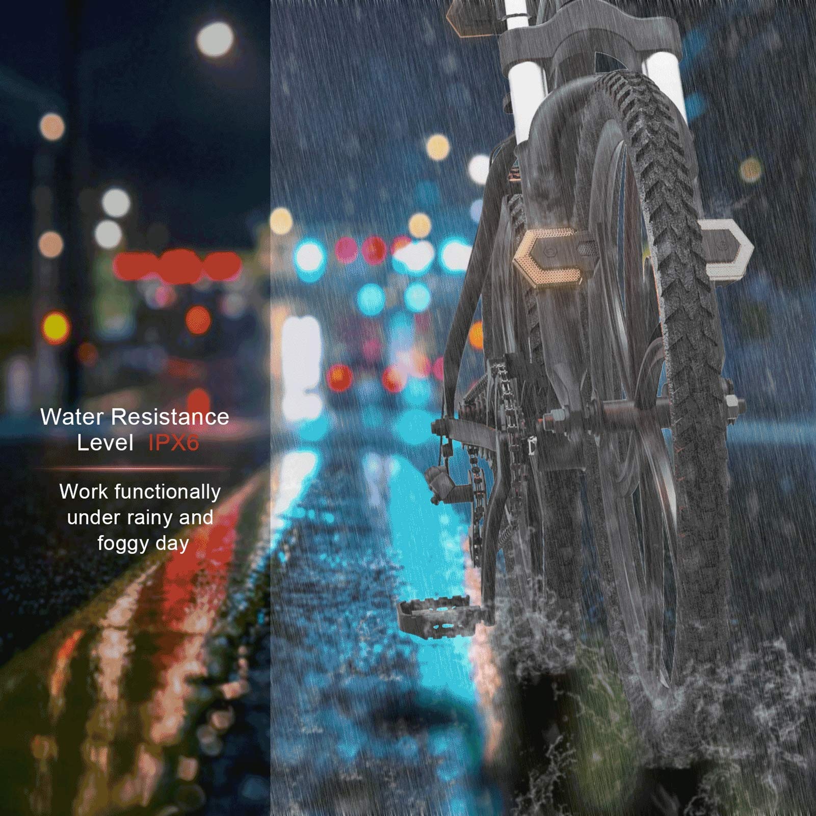 Luce Posteriore per Bici LED USB Ricaricabile Impermeabile Luce Posteriore per Bici con indicatori di direzione indicatori Anteriori e Posteriori per Bicicletta Intelligenti con Telecomando Wireless