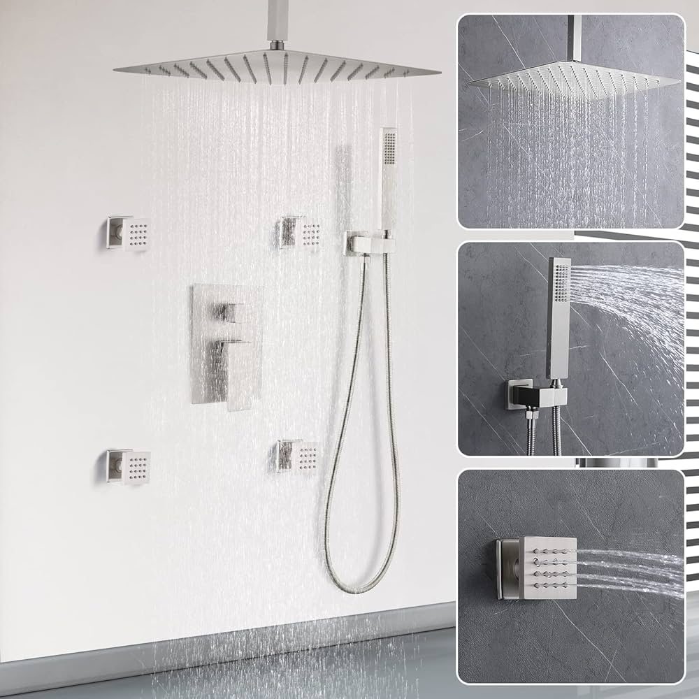 Enga Rain Shower System with Body Jets, 12