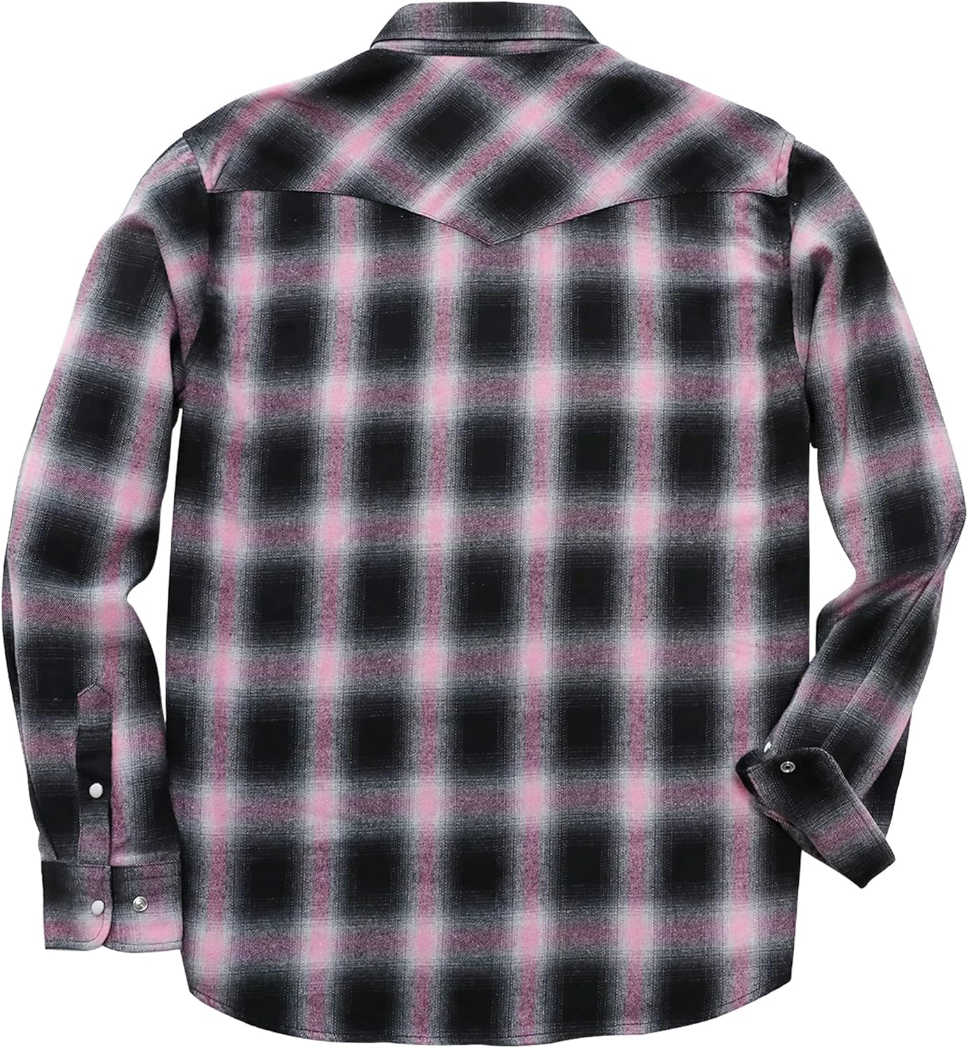 Dubinik® 6 oz Flannel Shirt for Men Western Cowboy Pearl Snap Long Sleeve Work Casual Buttons Vintage Plaid Shirts - Image 3