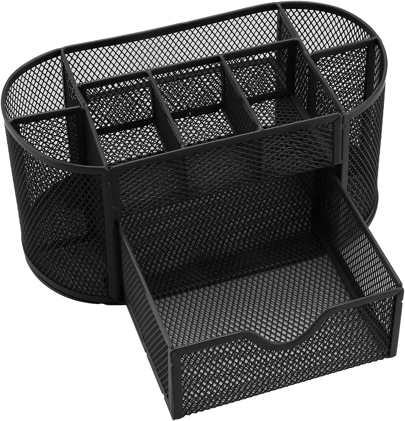 Acxdarsh One Color Desk Organizers Black Mesh Desk Organizer, Multifunctional Pen Holder Stationery Storage Caddy