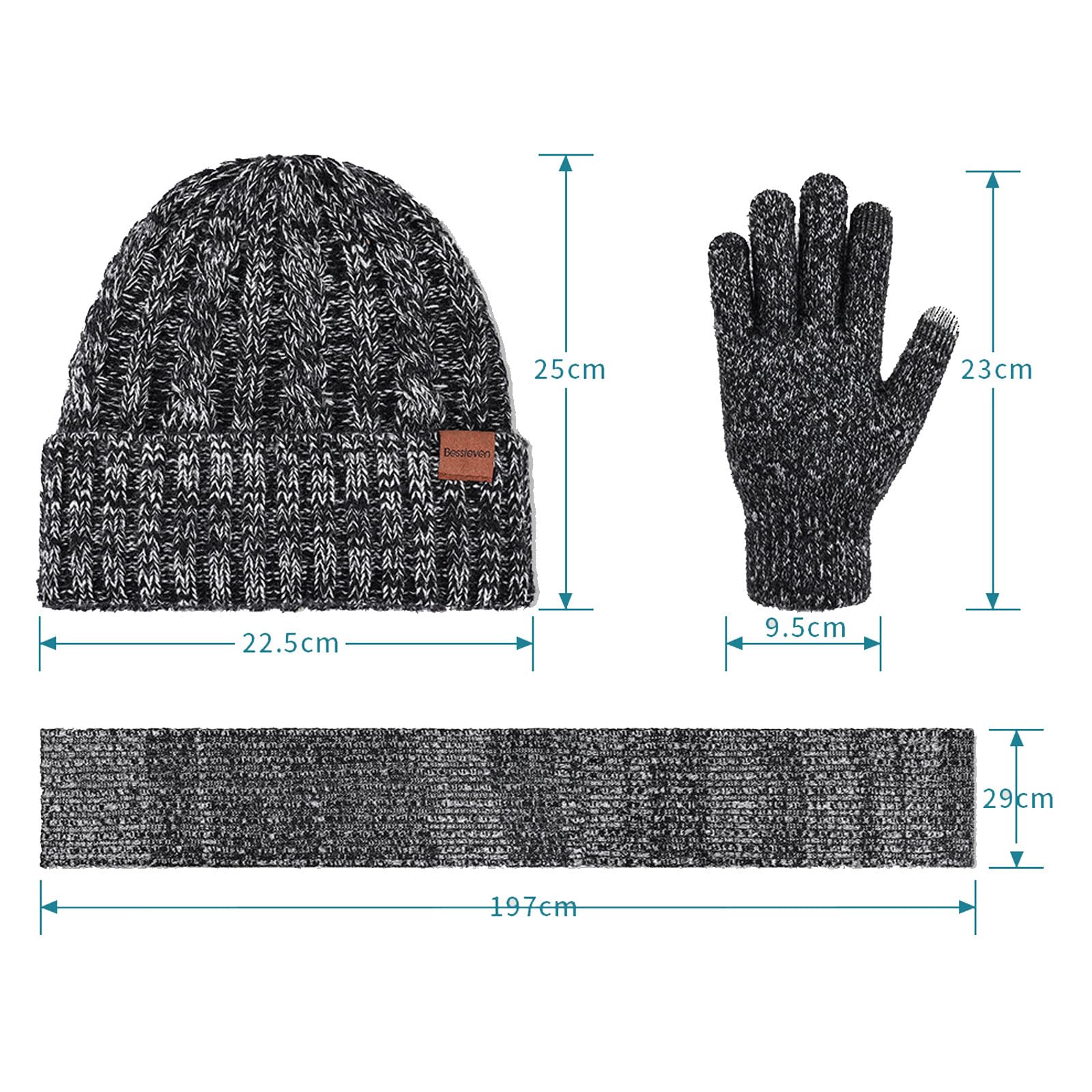 Ensemble Bonnet Echarpe Gant Femme - Ensemble Écharpe Bonnet et Chauds pour Homme et Femme - Hiver 2024 - Style Coordonné Trois Pièces