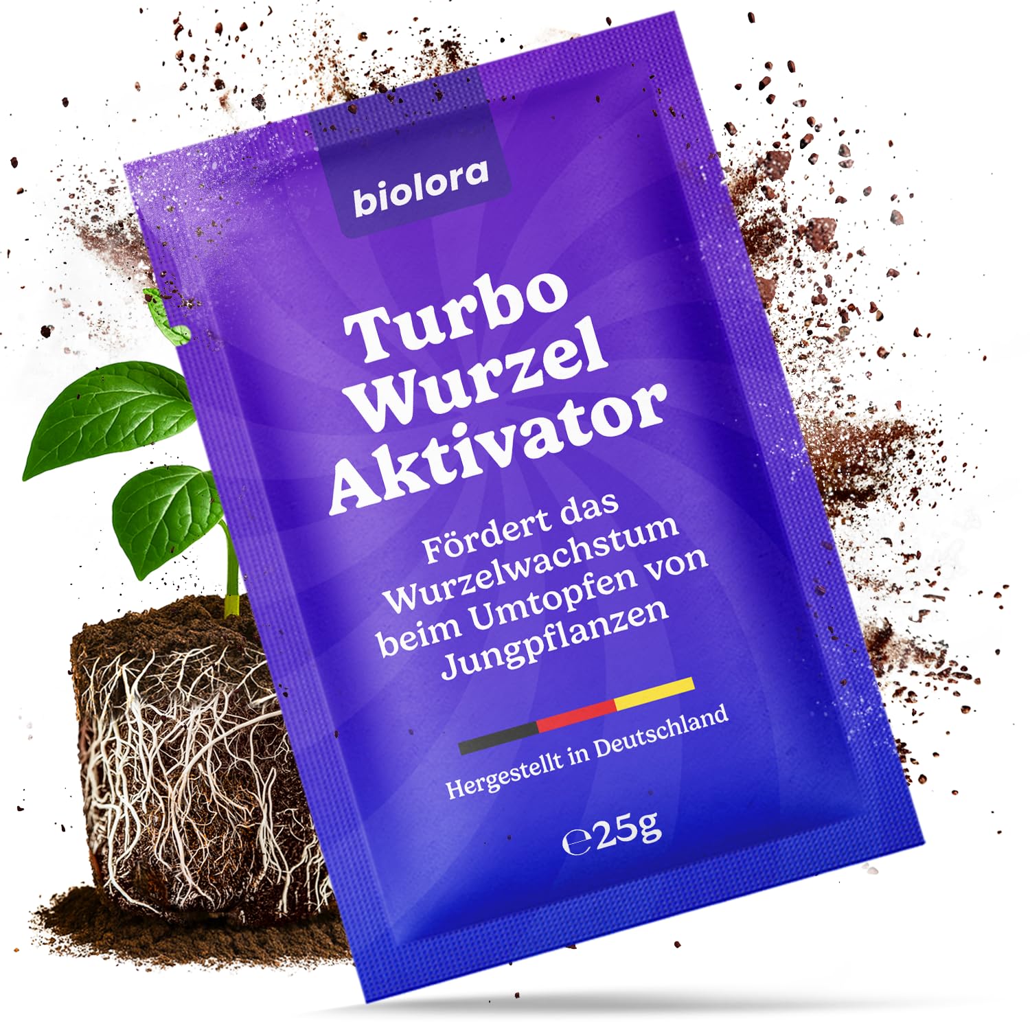 BIOLORA® 25g Turbo-Wurzel-Aktivator - Starke Wurzelbildung für Stecklinge und Jungpflanzen - Indoor & Outdoor