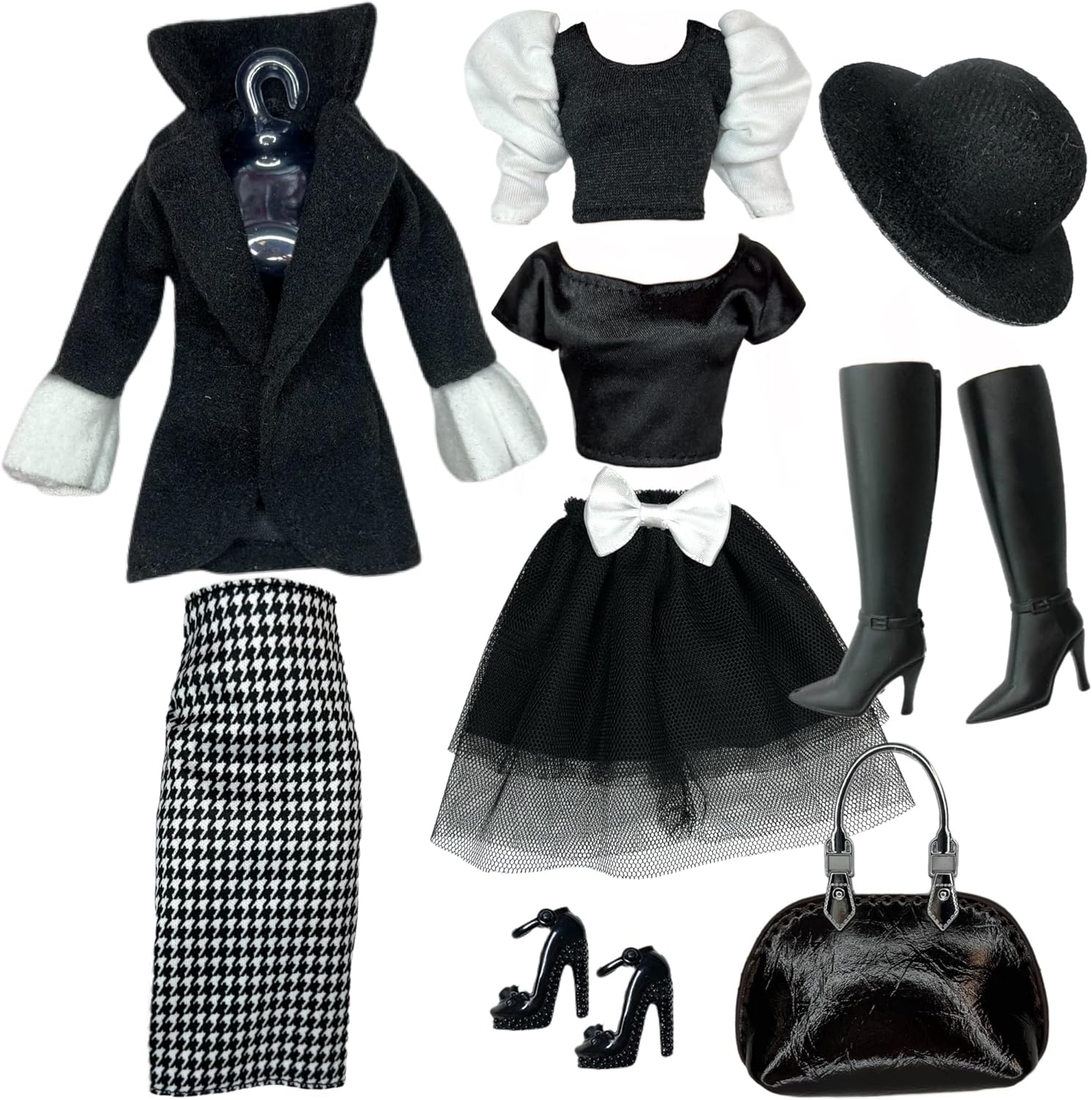 Eledoll Clothes Fashion Pack for 12” Fashion Doll Wednesday Set