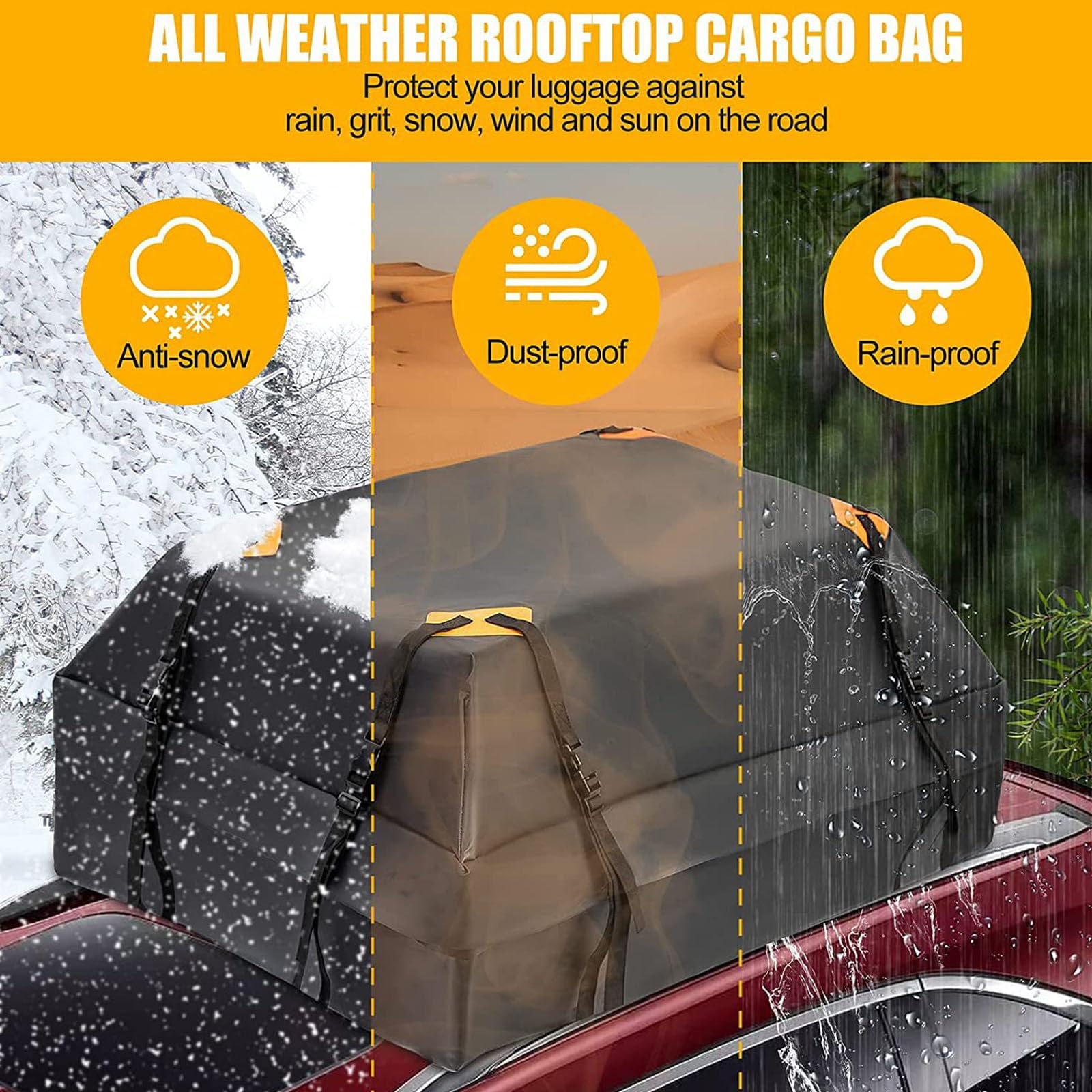 Portapacchi da Tetto per Toyota Yaris Cross/Hybrid 2020-2025, Borsa da Tetto Auto Impermeabile Box Tetto Morbido Pieghevole Cargo Carrier per Viaggi e Campeggio,A