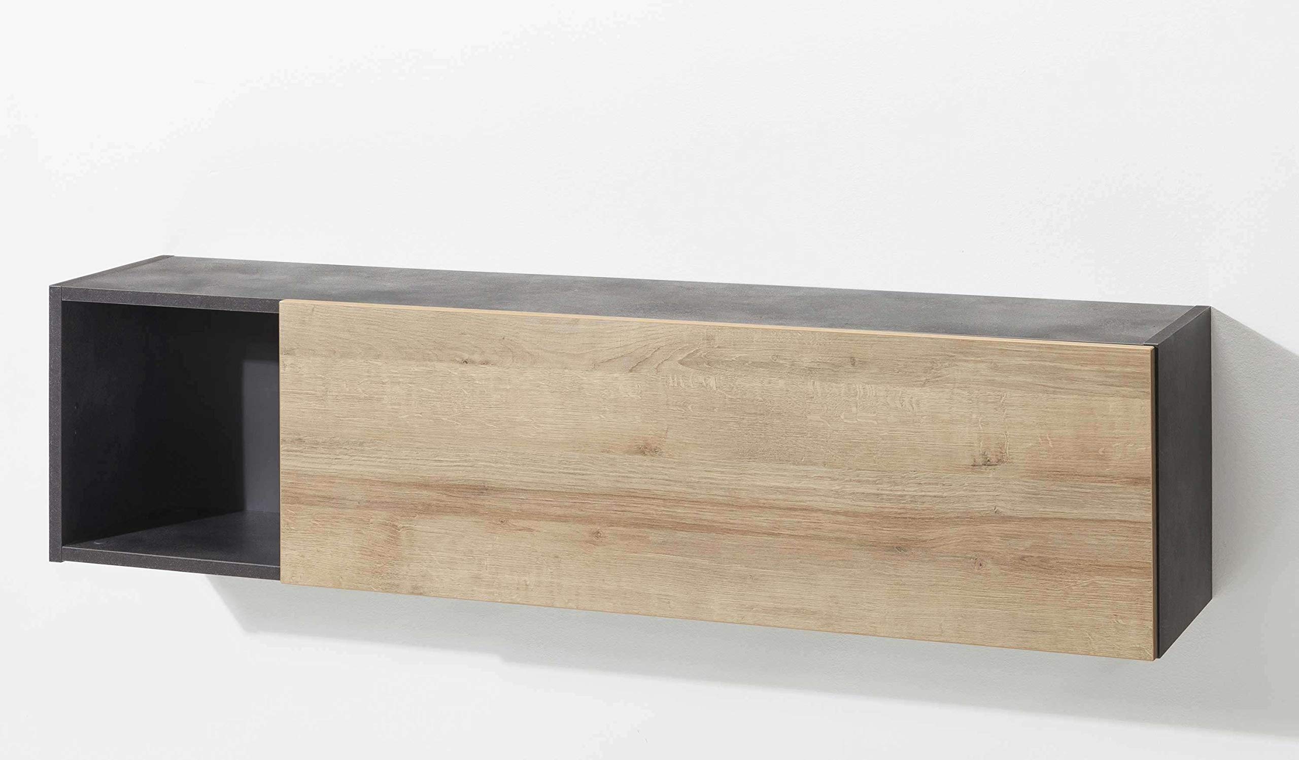 AVANTI TRENDSTORE - Colari - Parete da Soggiorno, composta da 1 Mobile TV, 1 pensile e 3 cubi da Muro, in Legno Laminato, Dimensioni: Lap 270x180x45 cm