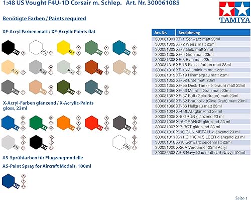 Miniatura 3 de TAMIYA 300061085-1:48 Vought F4U-1D Corsair