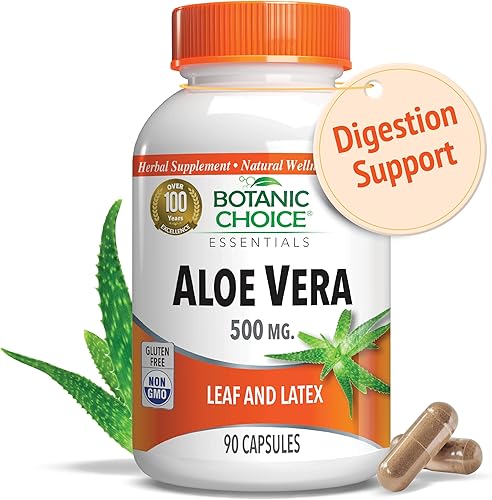 Miniatura 6 de Suplemento natural de aloe vera de primera calidad apoyo para la salud digestiva plomo y látex a base de hierbas 500 mg 180 cápsulas de pastillas