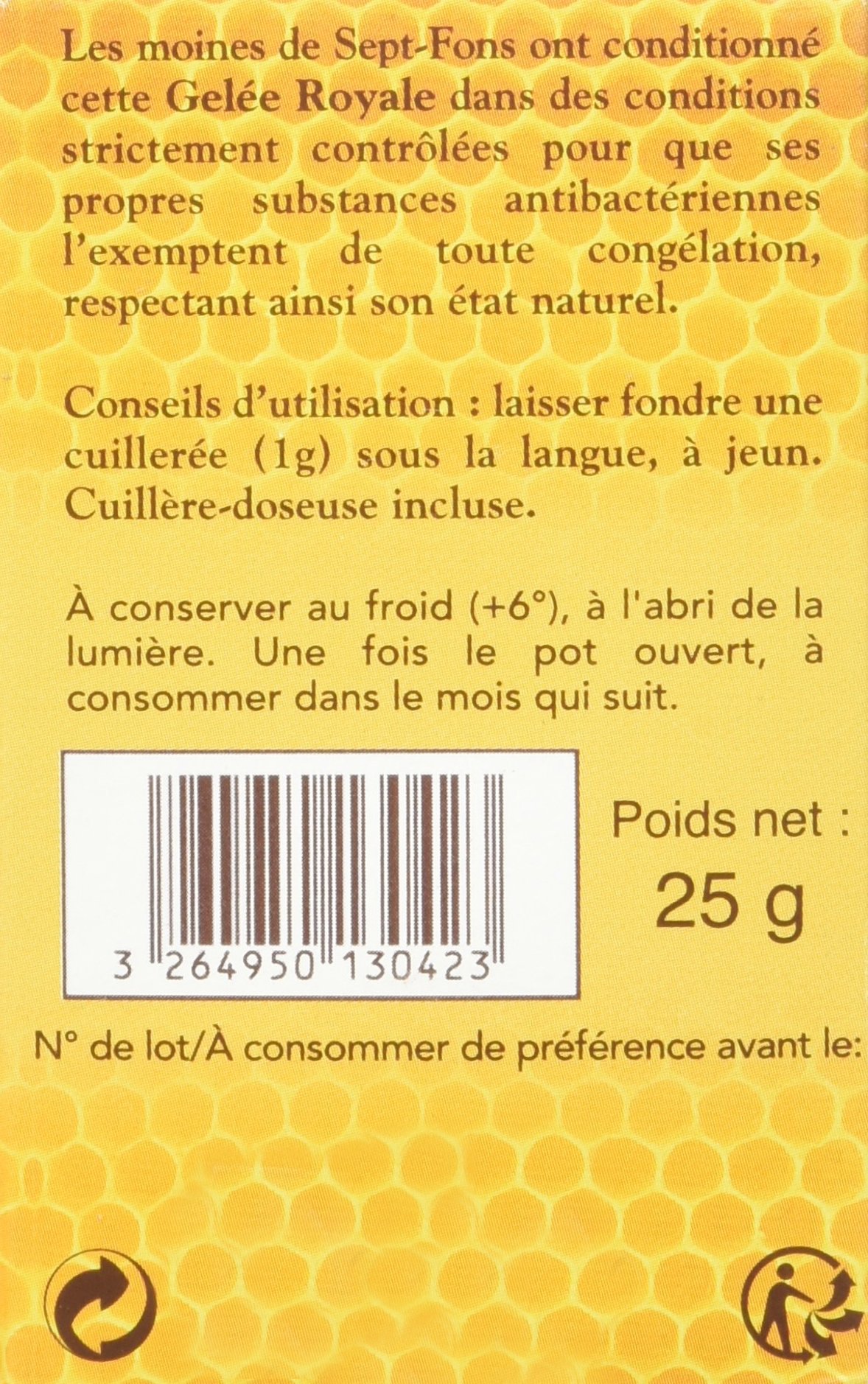 Gelée Royale Bio Non Congelée 25 g
