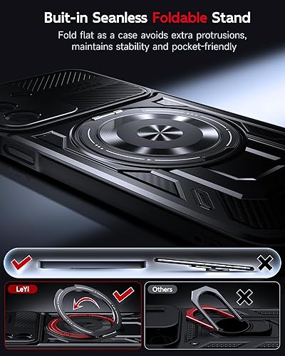 Miniatura 3 de LeYi Funda para teléfono Galaxy A15-5G con protector de pantalla de cristal, compatible con Magsafe Lente todo incluido de 16 pies de protección